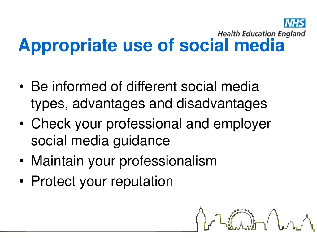 appropriate use of social media
