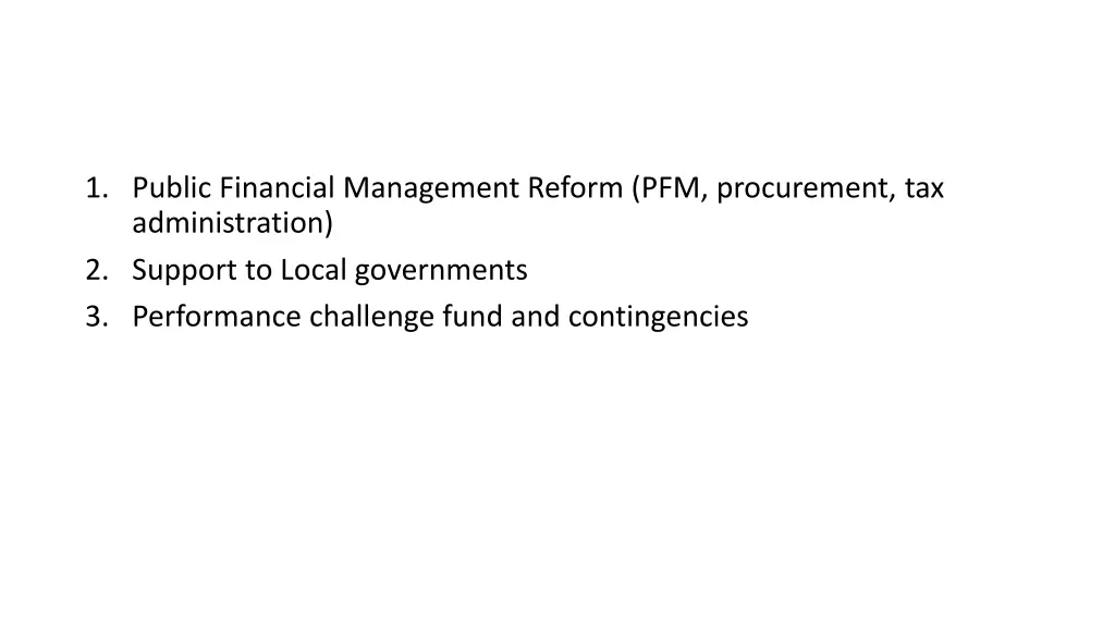 1 public financial management reform