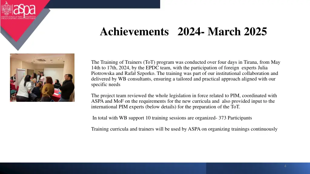achievements 2024 march 2025