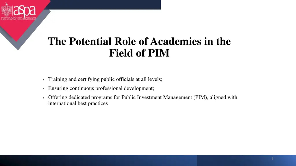 the potential role of academies in the field