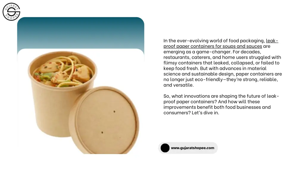 in the ever evolving world of food packaging leak