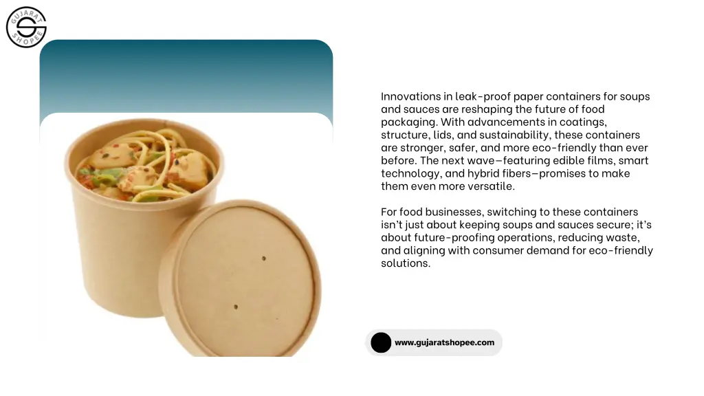 innovations in leak proof paper containers