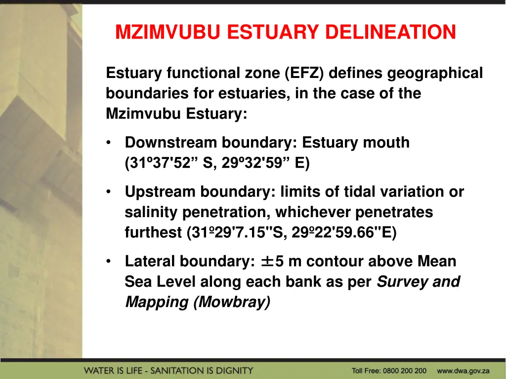 mzimvubu estuary delineation