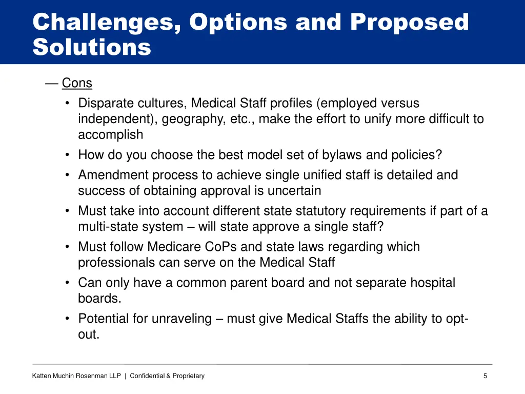 challenges options and proposed solutions 1