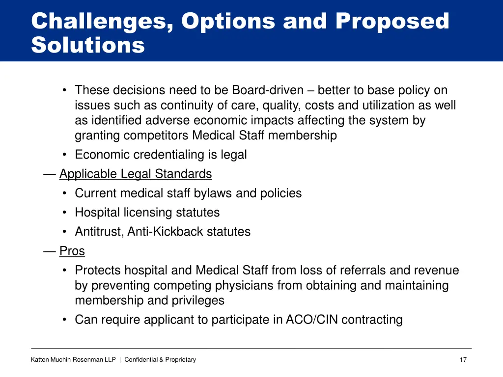 challenges options and proposed solutions 13