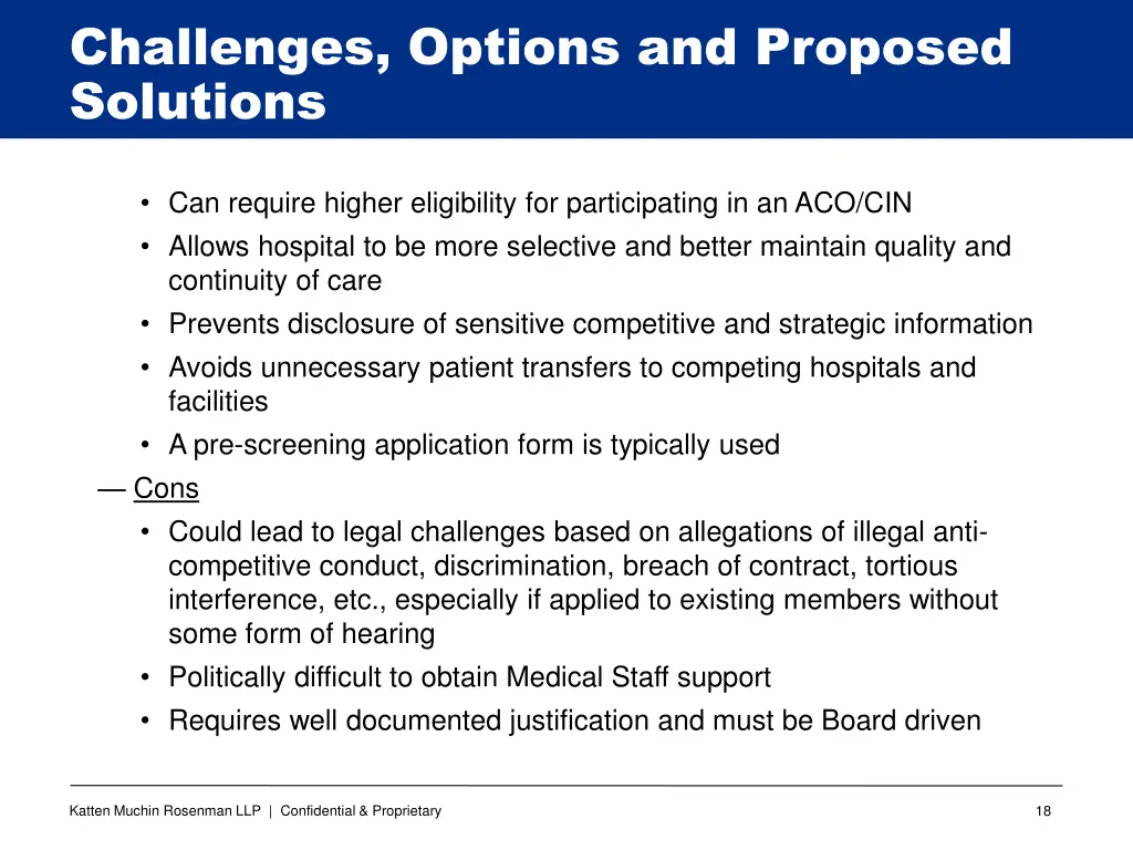 challenges options and proposed solutions 14