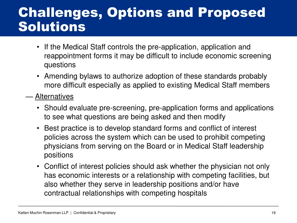 challenges options and proposed solutions 15