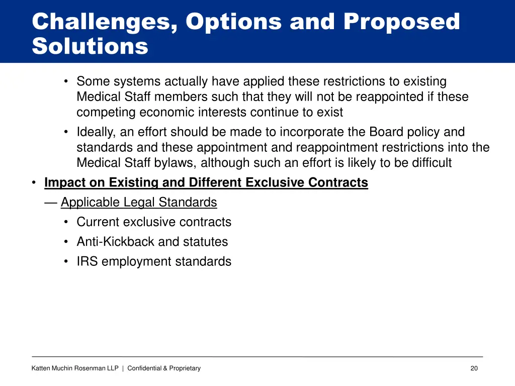 challenges options and proposed solutions 16