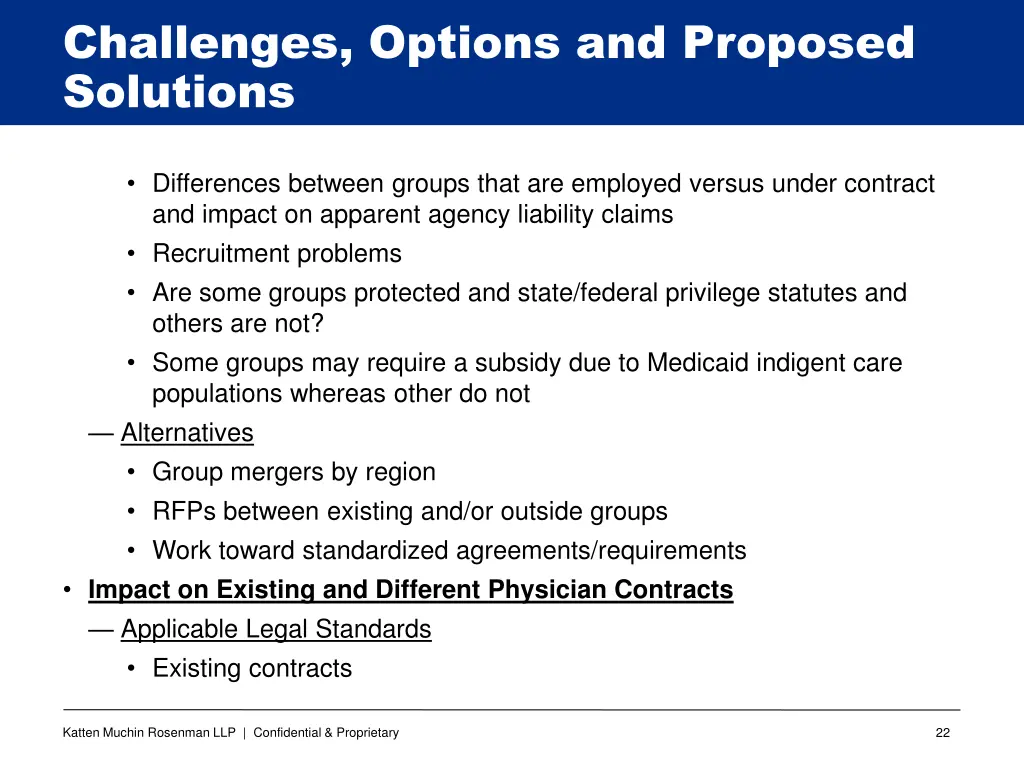challenges options and proposed solutions 18