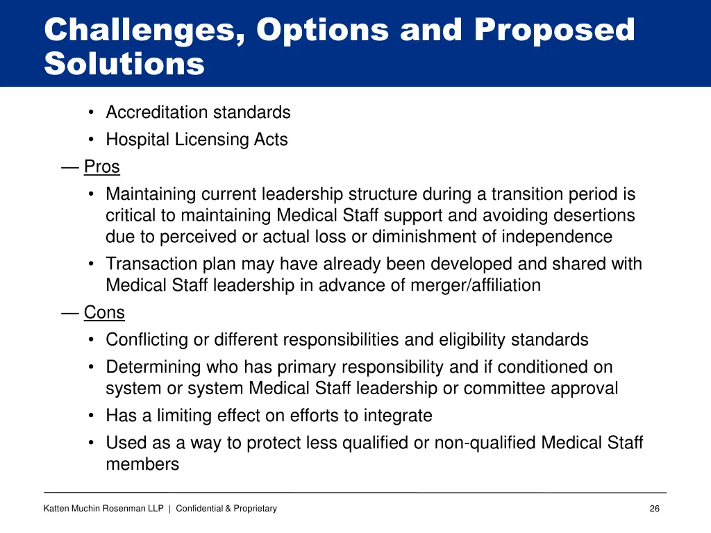 challenges options and proposed solutions 22