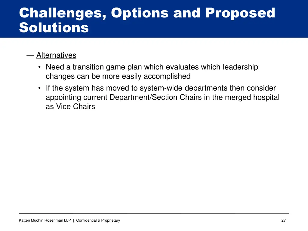 challenges options and proposed solutions 23