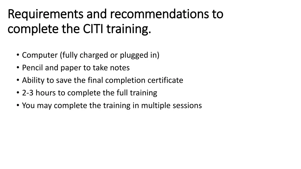 requirements and recommendations to requirements