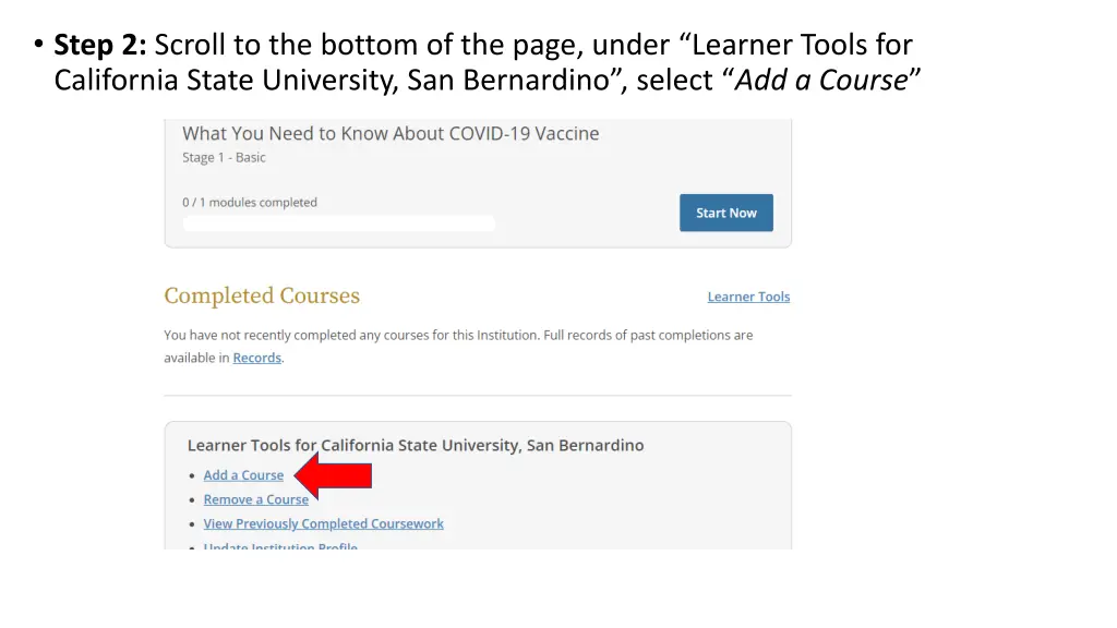 step 2 scroll to the bottom of the page under