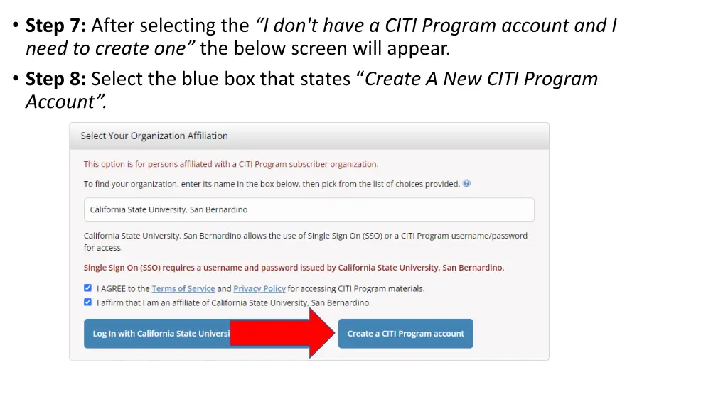 step 7 after selecting the i don t have a citi