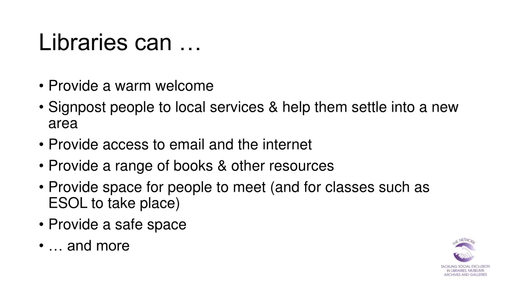 libraries can
