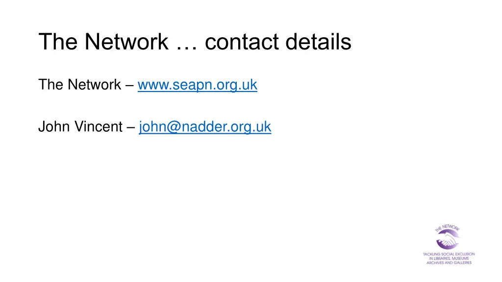 the network contact details
