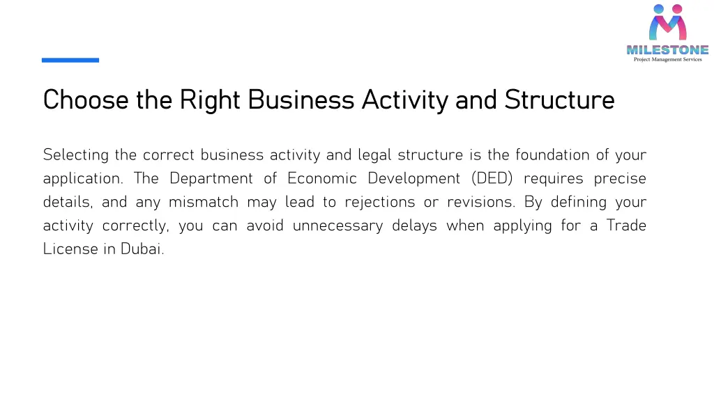 choose the right business activity and structure