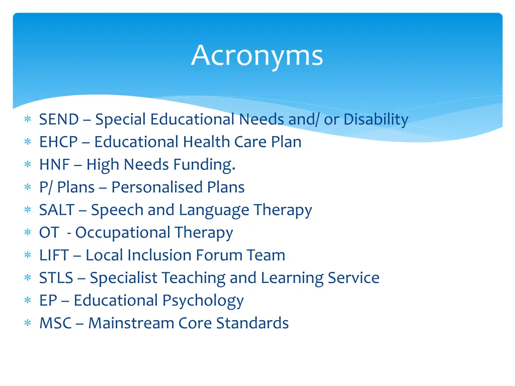 acronyms