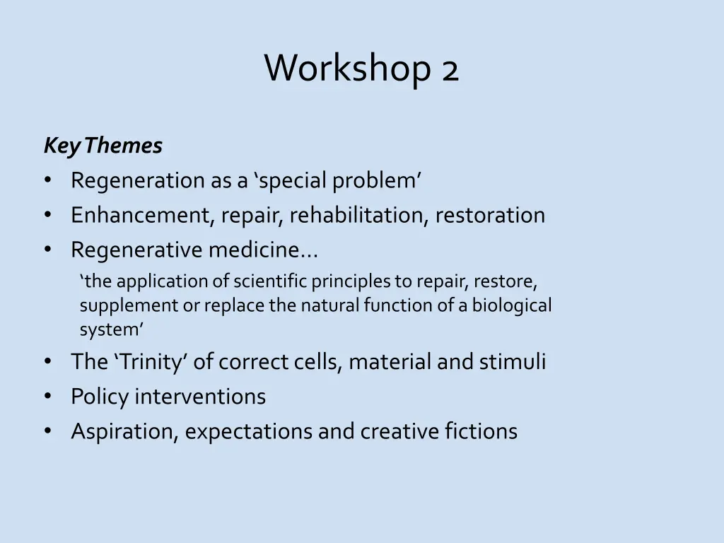 workshop 2