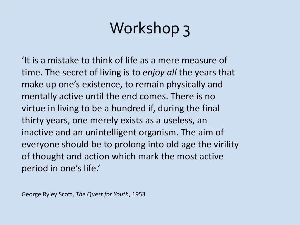 workshop 3