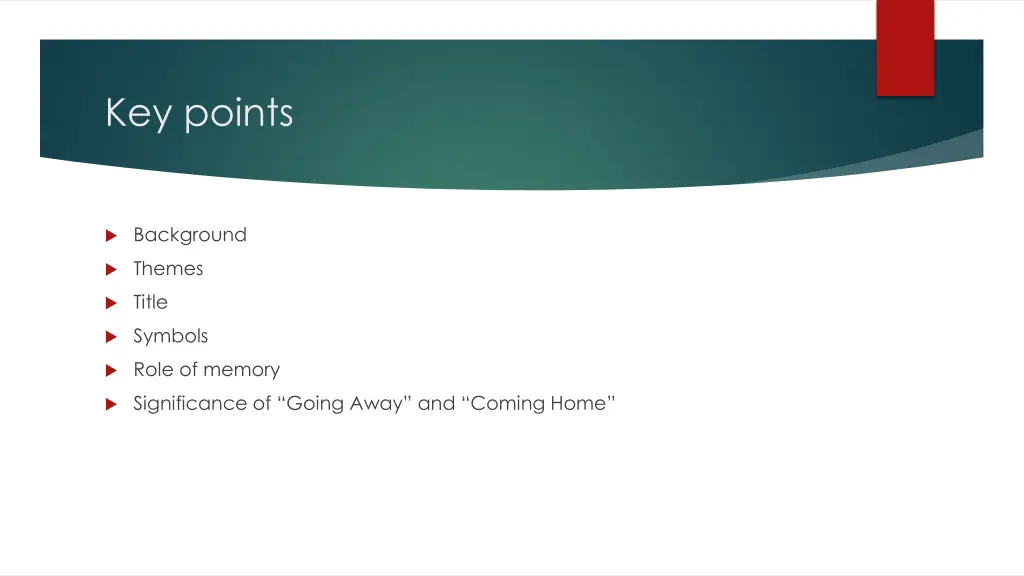 key points