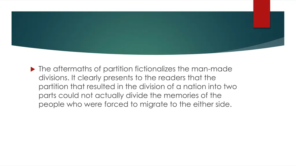 the aftermaths of partition fictionalizes