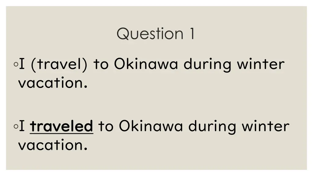 question 1