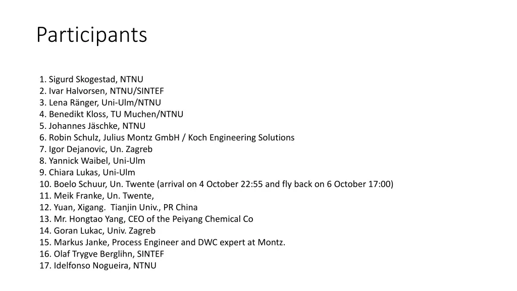 participants