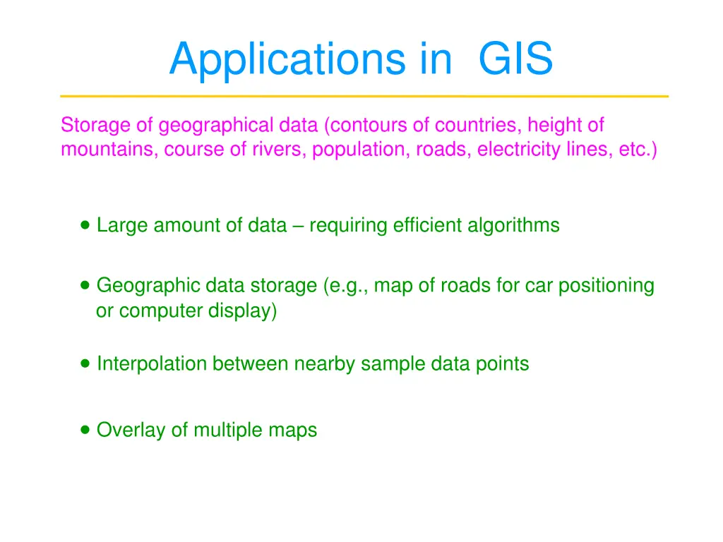 applications in gis