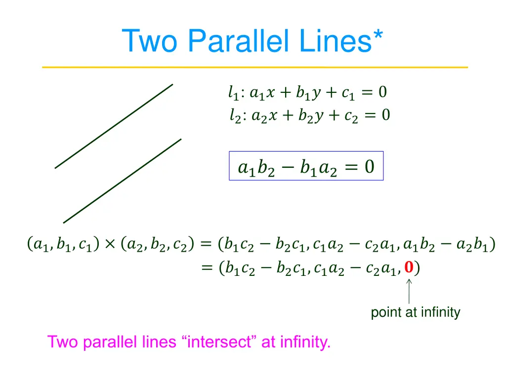 two parallel lines