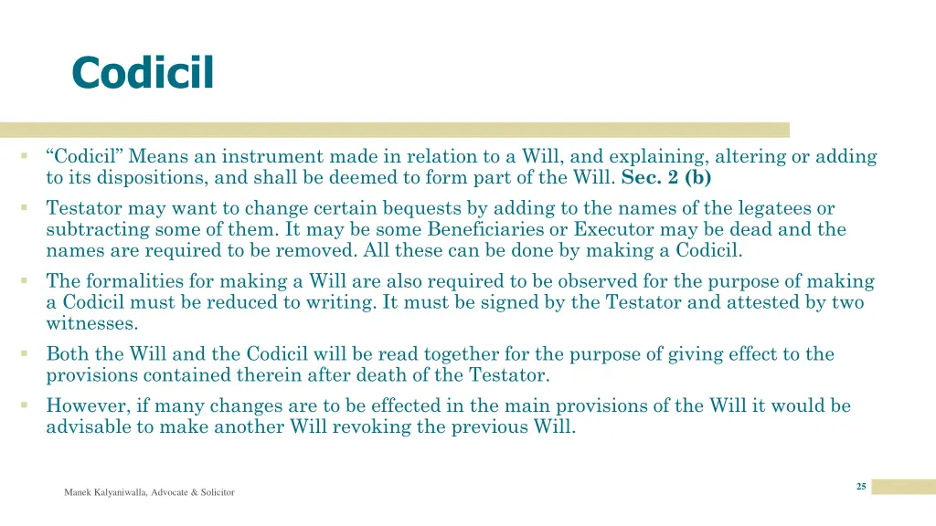 codicil