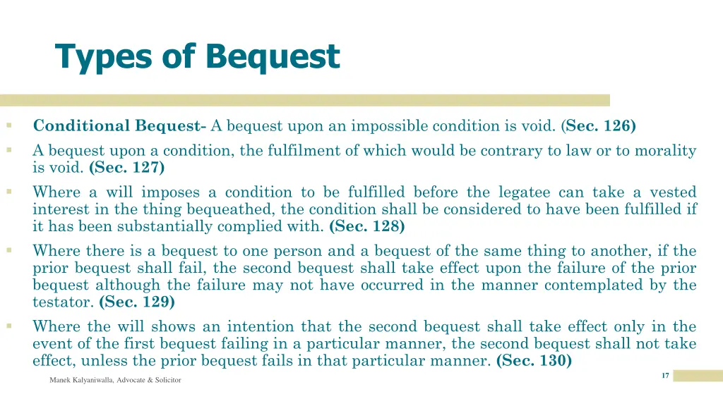 types of bequest 1