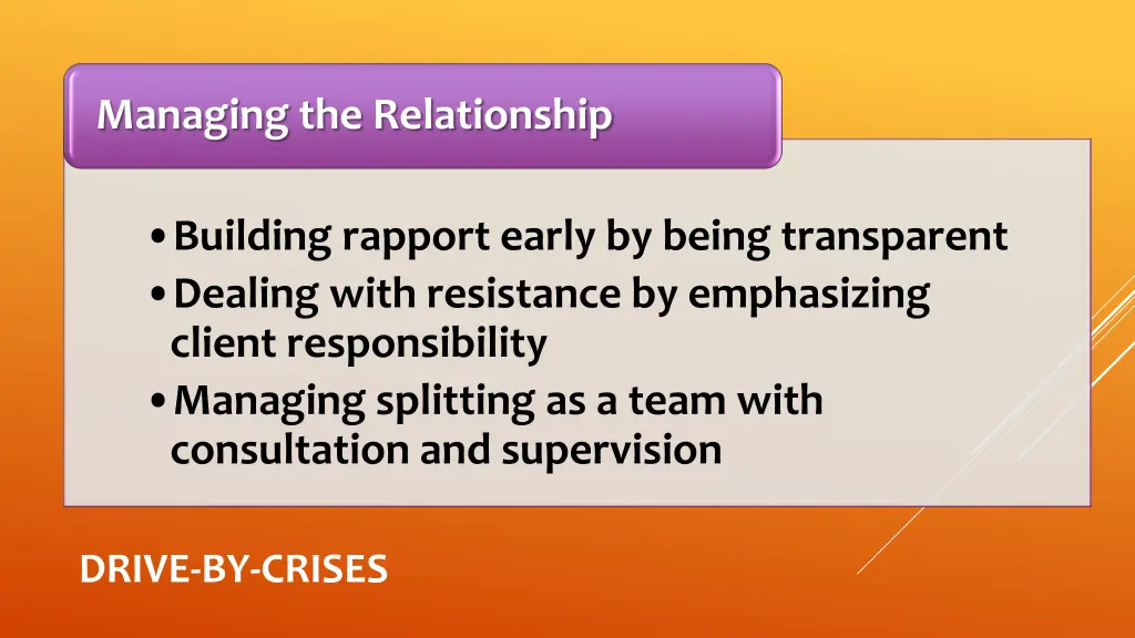 managing the relationship 3