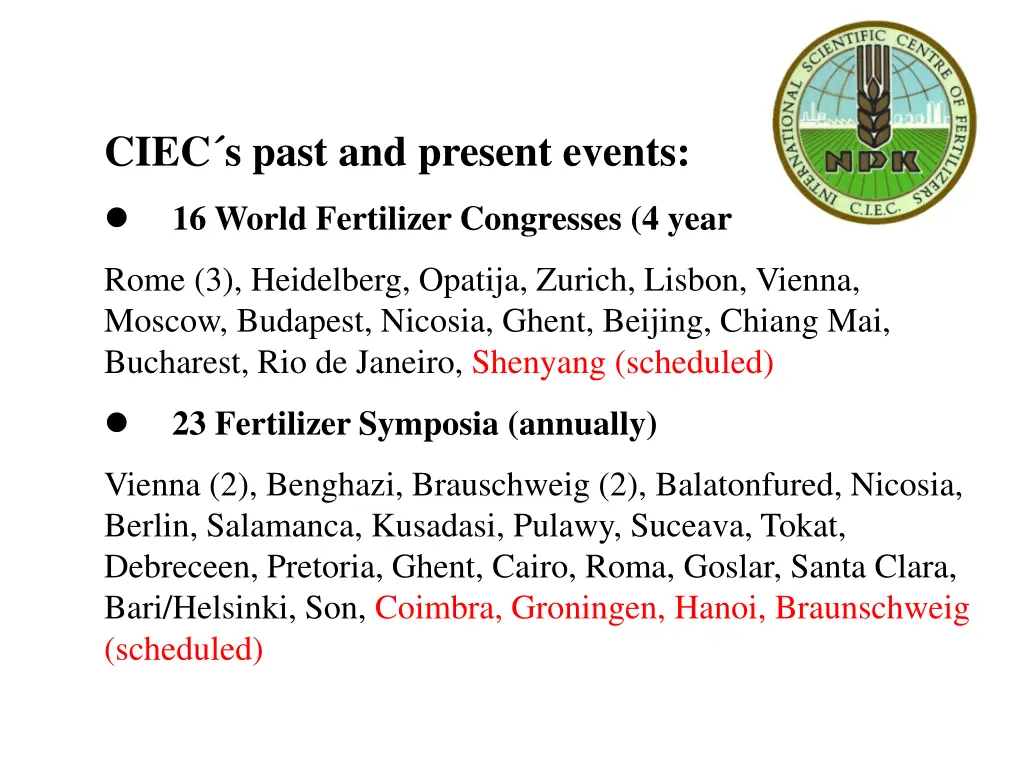 ciec s past and present events