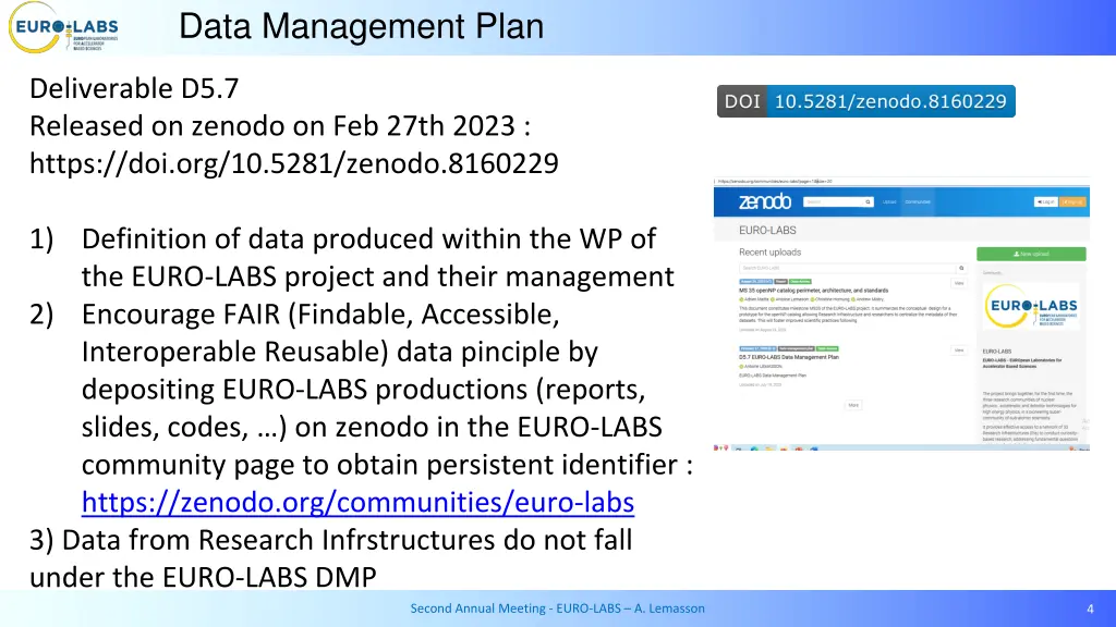 data management plan