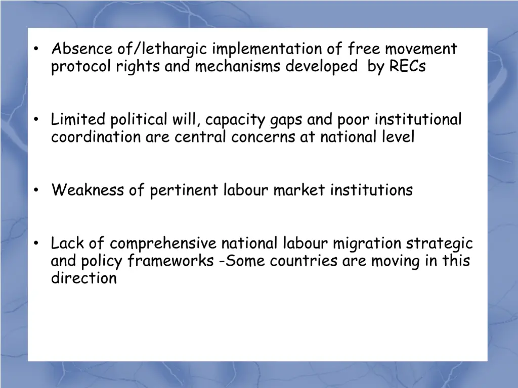 absence of lethargic implementation of free