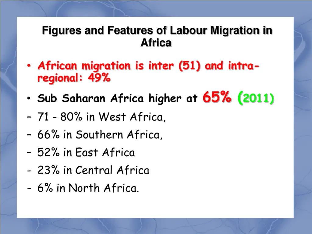 figures and features of labour migration in africa