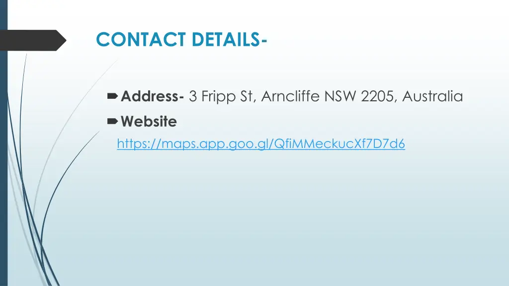 contact details