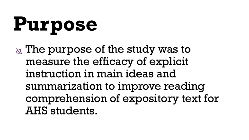 purpose