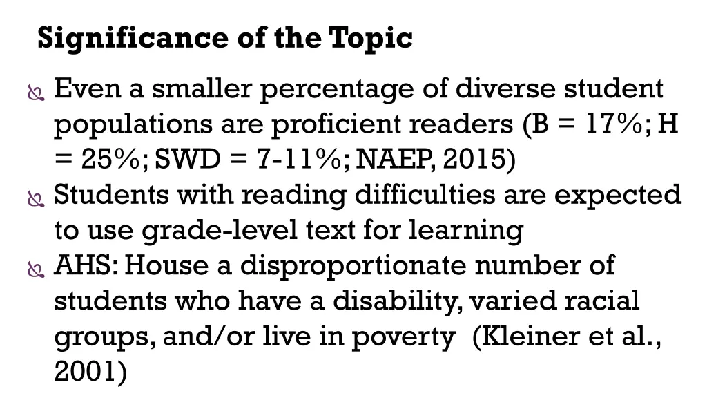 significance of the topic