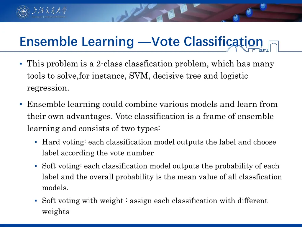 ensemble learning vote classification