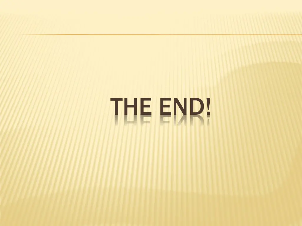 the end