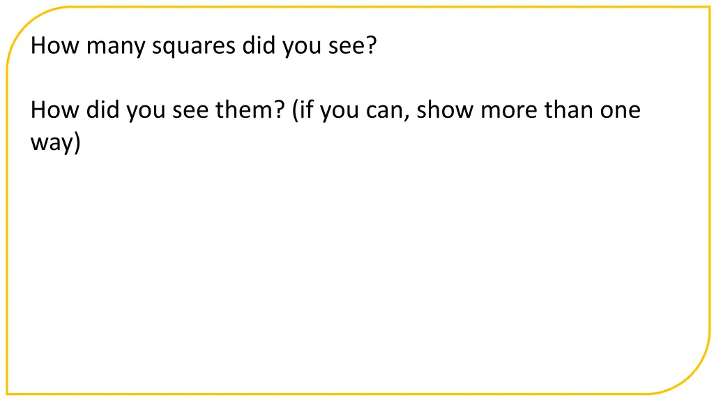 how many squares did you see 2