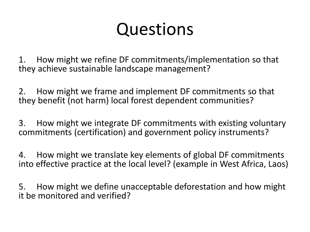 questions