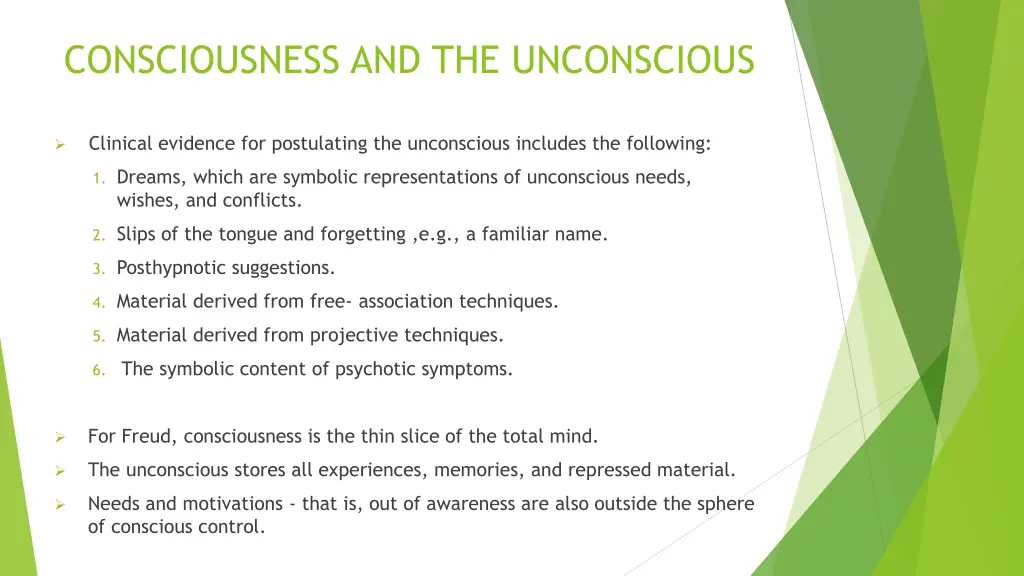 consciousness and the unconscious