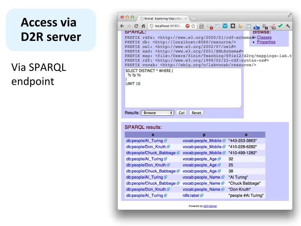 access via d2r server 4
