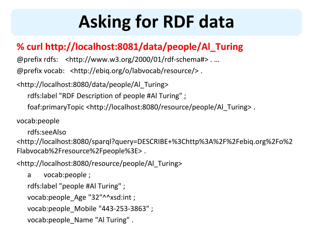 asking for rdf data