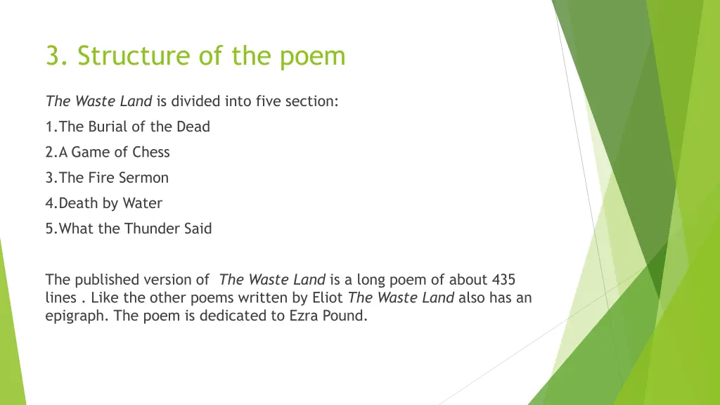 3 structure of the poem