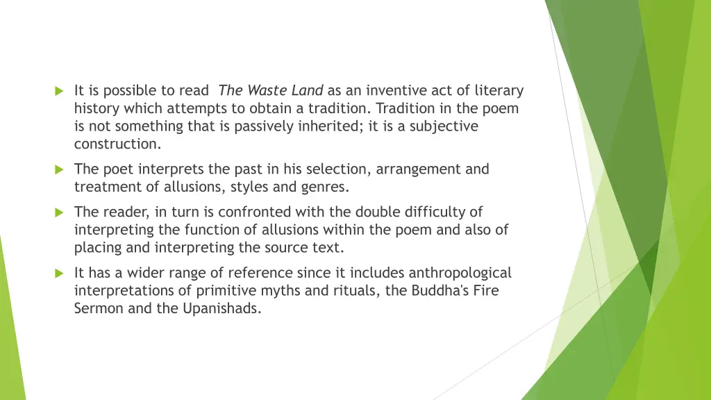 it is possible to read the waste land