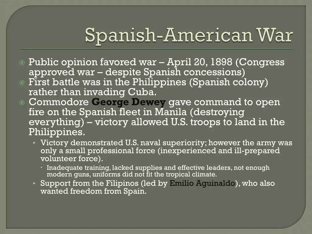 public opinion favored war april 20 1898 congress